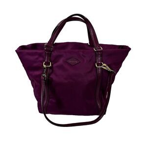 MZ Wallace NY Tote Pouch Magenta Gold‎ Nylon Travel Carryall Light Washable Bag